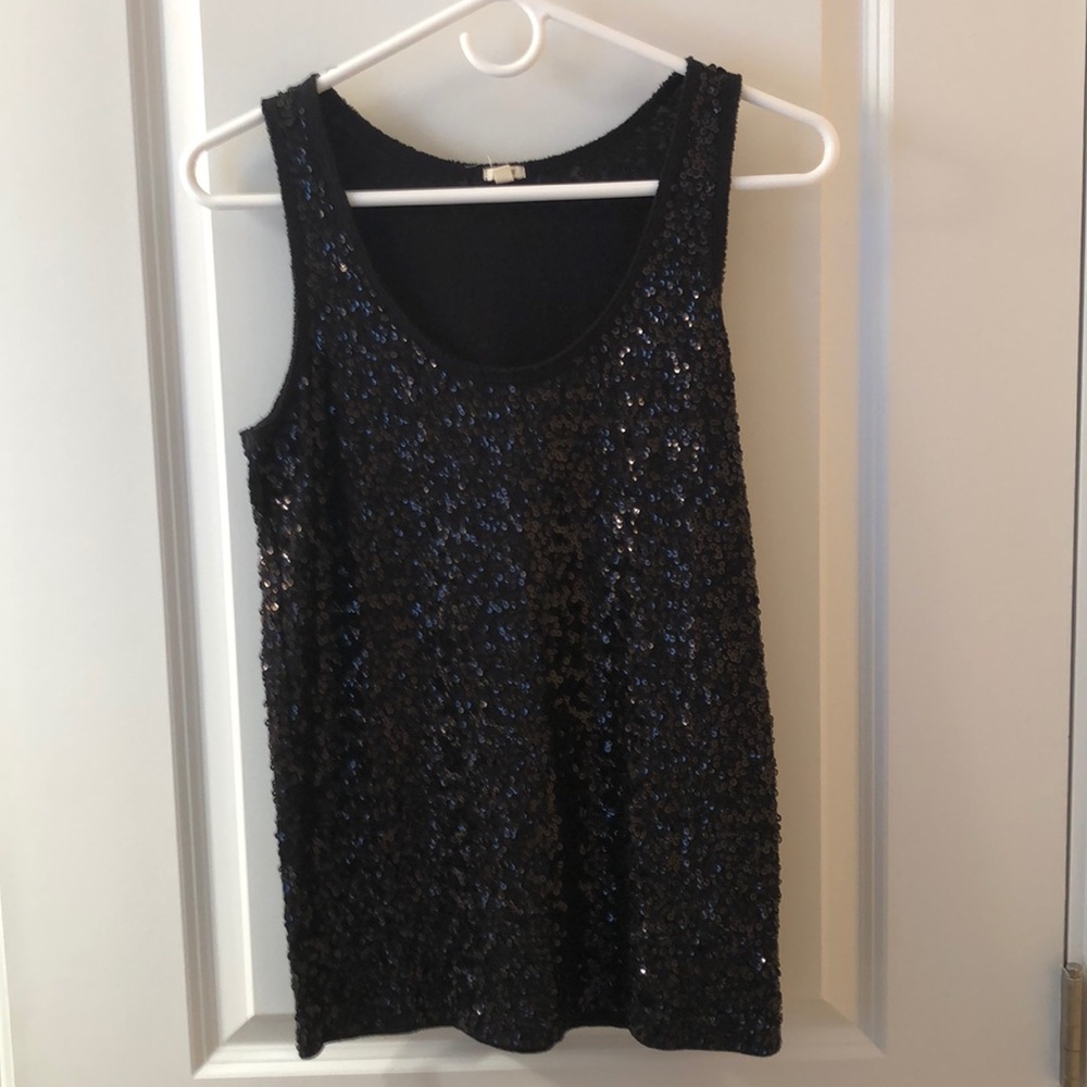 Jcrew Black Sequence Tank
